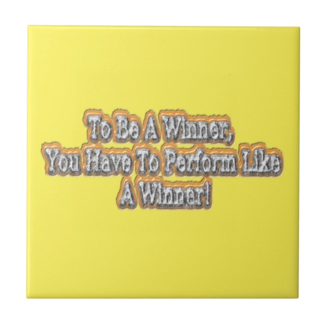 Azulejo ¡Hermoso Diseño De La Cita "Ser Ganador"! T-S (Frente)