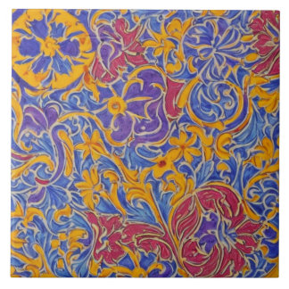 Azulejo Hermoso Diseño Floral Cerámica Tile