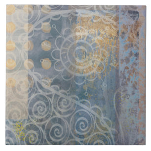 Azulejo Hermoso estilo de loft industrial de patrón azul 