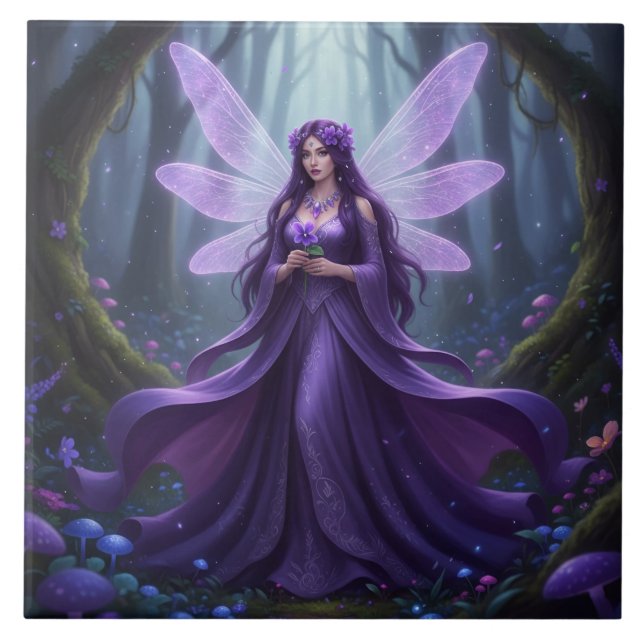 Azulejo Hermoso Febrero Amethyst Fairy (Frente)