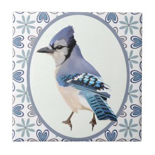 Azulejo Hermoso Jay Bird Azul