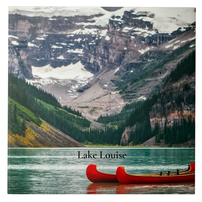 Azulejo Hermoso lago Louise, Canadá (Frente)