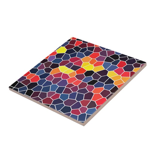 Azulejo Hermoso Multicolor Honeycomb Pattern Mosaico (Lado)