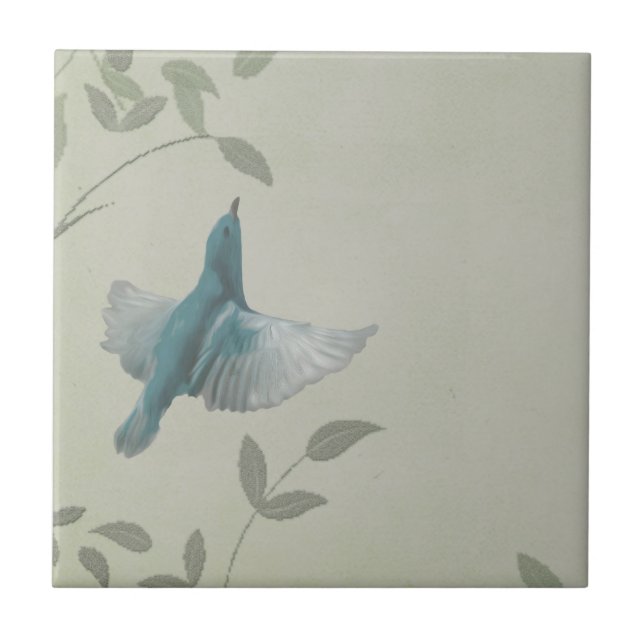 Azulejo Hermoso pájaro azul (Frente)