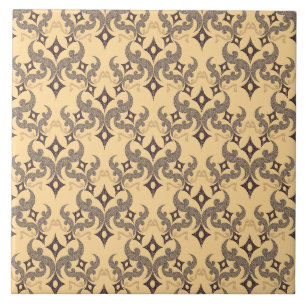 Azulejo Hermoso patrón étnico de Damasco puntillismo