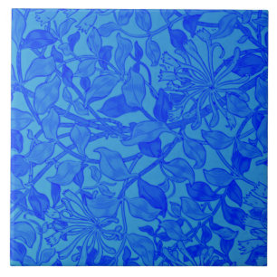 Azulejo Hermoso patrón indigo de miel azul