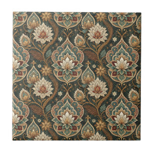 Azulejo Hermoso patrón mural floral Art Nouveau vintage