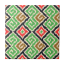 Hermoso patrón tribal de dran mano Cocina Verde