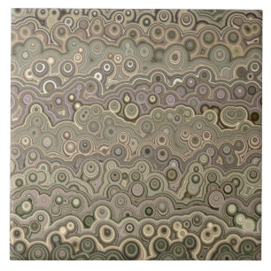 Azulejo Hermoso patrón verde amarillo marrón M4