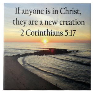 AZULEJO HERMOSO SUNRISE 2 CORINTHIANS 5:17 DISEÑO