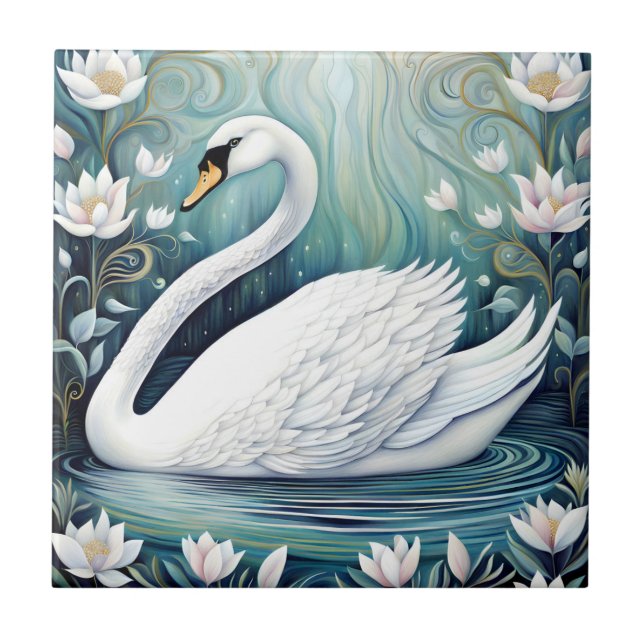 Azulejo Hermoso Swan (Frente)