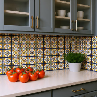 Azulejo 💛 💙 🤍 Hermosos azules y amarillos Azulejos, Pie