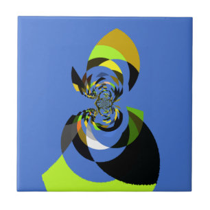 Azulejo Hermosos Ilustraciones coloridos de silueta femeni