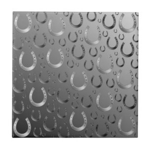 Azulejo herradura, plata, gris patrón, suerte, patrón,