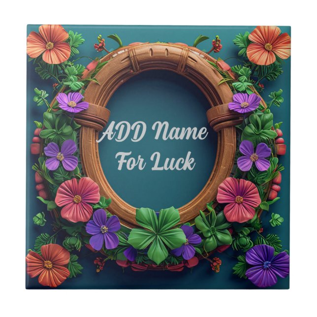 Azulejo Herradura y trébol (Frente)