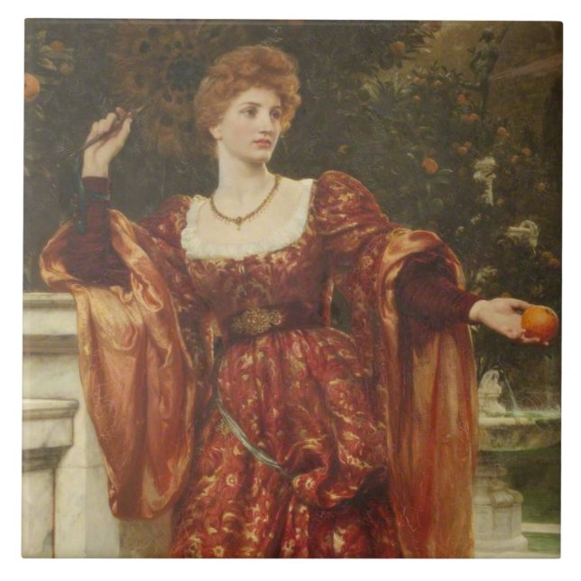 Azulejo Hesperia (de Frank Dicksee) (Frente)