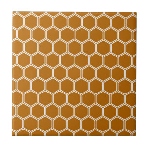 Azulejo Hexágono anaranjado quemado 1