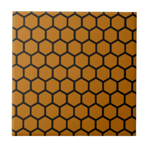 Azulejo Hexágono anaranjado quemado 4