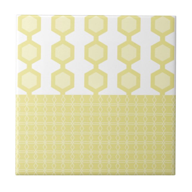 Azulejo Hexagons modernos de mediados del siglo XX Pastel  (Frente)