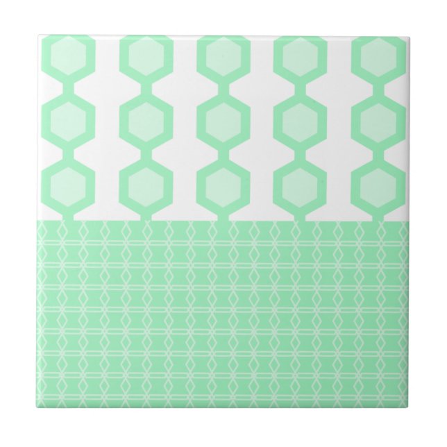 Azulejo Hexagons modernos de mediados del siglo XX Pastel  (Frente)