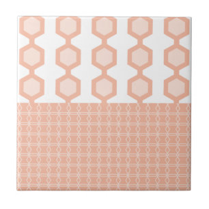 Azulejo Hexagons modernos de mediados del siglo XX Pastel