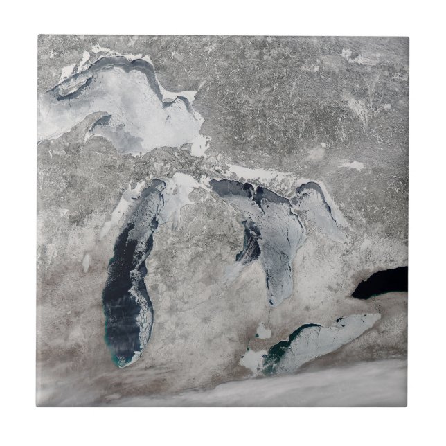Azulejo Hielo En Los Grandes Lagos, Estados Unidos. (Frente)