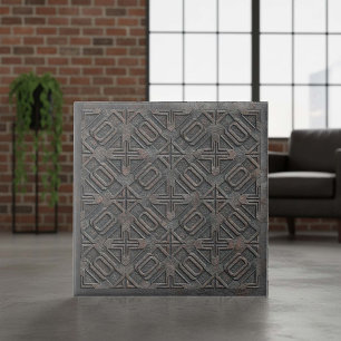 Azulejo Hierro Fundido Geométrico Metálico #7 ID1227