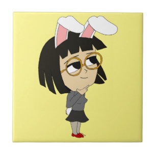 Azulejo hilo cerámico de chibi bunnygirl
