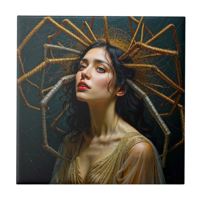 Azulejo Hilos de la transformación de Aracne transgresiva (Frente)