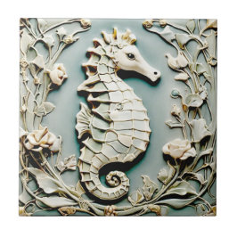 Azulejo Hipótesis de mar Art Nouveau Faux Relief Derecha f
