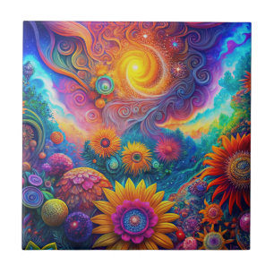 Azulejo Hippie Art Cerámica Tile