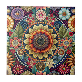 Azulejo Hippie Art Cerámica Tile