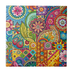Azulejo Hippie Art Cerámica Tile