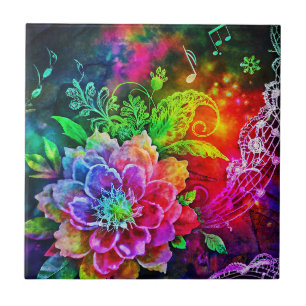 Azulejo Hippie Art Cerámica Tile