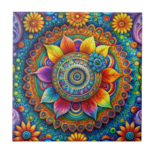 Azulejo Hippie Art Cerámica Tile
