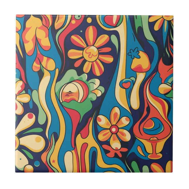 Azulejo Hippie Ceramic Tile (Frente)