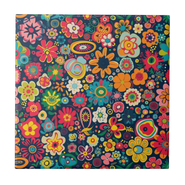 Azulejo Hippie Ceramic Tile (Frente)