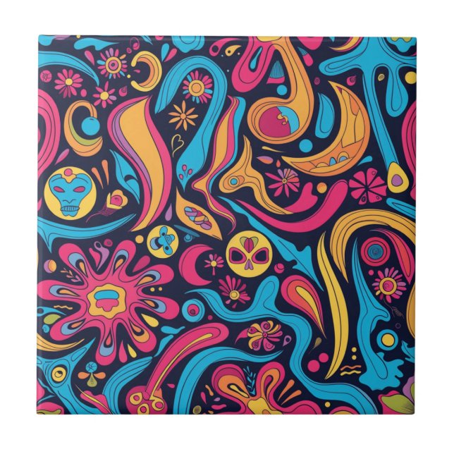 Azulejo Hippie Ceramic Tile (Frente)