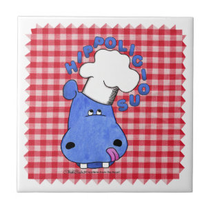 Azulejo Hippo Chef Hippolicious