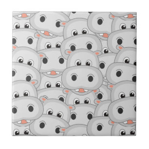 Azulejo Hippo Head Tile