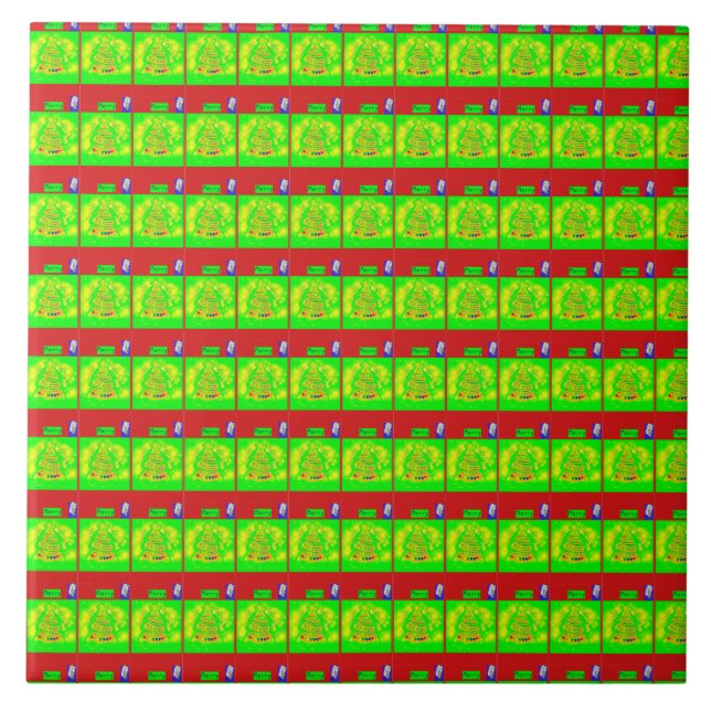 Azulejo Historia festiva de los Navidades "Merry" (Frente)