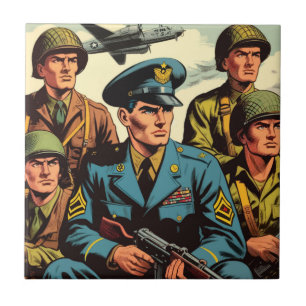 Azulejo Historietas militares de soldados de época