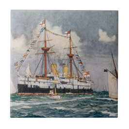 Azulejo HMS inflexible ironclad Battleship 1876