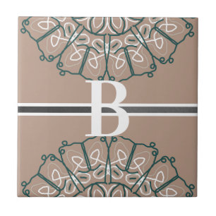 Azulejo Hobo Lace Taupe Beige Diseño Cerámica Tile