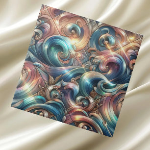 Azulejo Hogar de Lujo   Olas Oceánicas Costeras del Arcoír