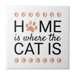 Azulejo Hogar Es Donde Está El Gato Estampados De Huellas 