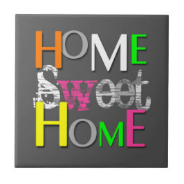 Azulejo Hogar moderno y colorido, dulce hogar