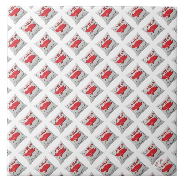 Azulejo HoHoHo Santa Hat (Frente)