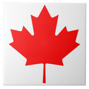 Azulejo Hoja de Arce Roja de la Bandera Canadiense