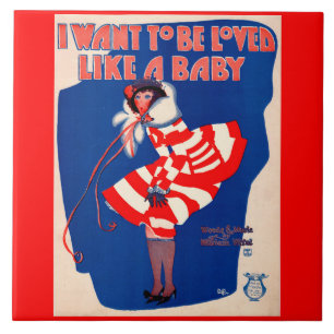 Azulejo Hoja de canciones de los años 1920 que quiero ser 